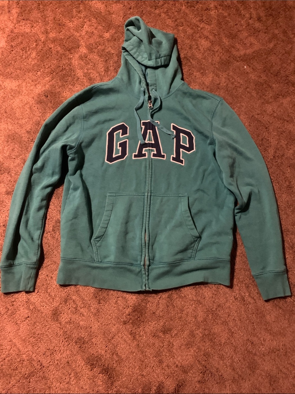 Kids GAP Teal Green Full-Zip Hoodie Jacket